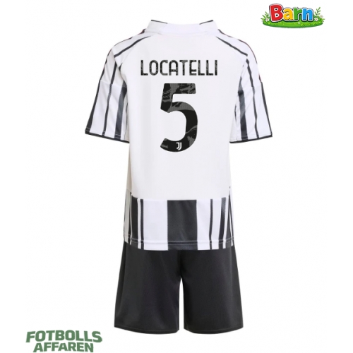 Juventus Manuel Locatelli #5 Hemmaställ Barn 2025-26 Kortärmad (+ Korta byxor)